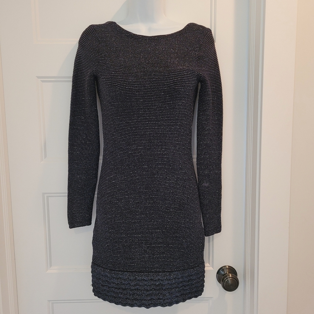 Victoria's Secret Moda International Backless Black and Silver Mini dress in Siz
